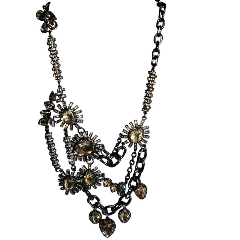 Ann Taylor Crystal Bib Statement Necklace
